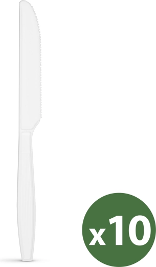 Coltelli riutilizzabili biodegradabili, 10 pezzi