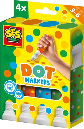 Pennarelli a puntinatura XXL per bambini – set di 4 colori lavabili