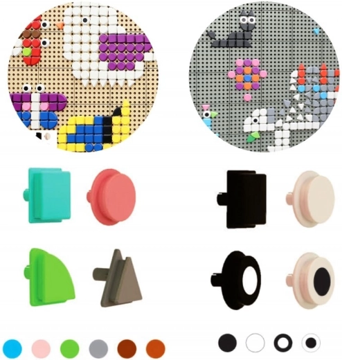 Pezzi geometrici Masterkidz per tavola STEM – 256 pezzi