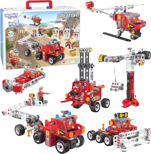 Set di costruzioni di veicoli antincendio Woopie Creator City