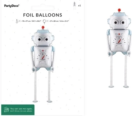 Palloncino in foil robot mix 37 × 80 cm