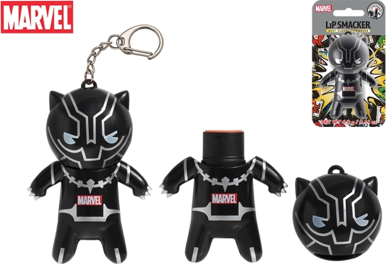 Lip Smacker balsamo labbra Black Panther mandarino con portachiavi