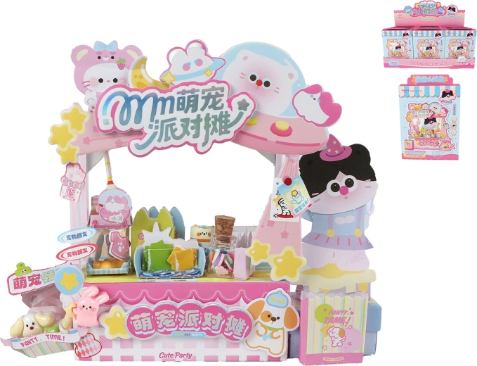 Bancarella con animaletti kawaii 15,5 cm - 1 pezzo