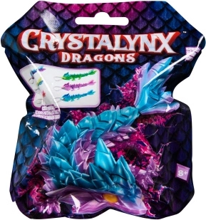Crystalynx drago flessibile – portachiavi con moschettone 15 cm - 1 pezzo