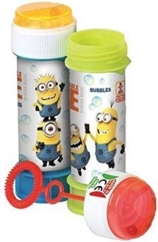 Bolle di sapone Minions – bicchierino con soluzione e tappo con labirinto 60 ml