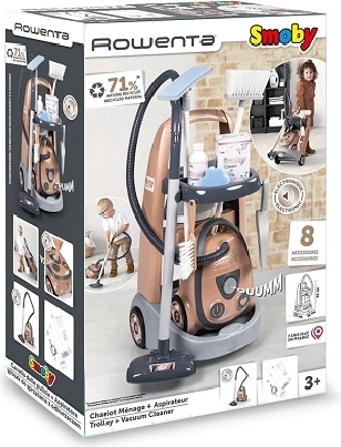 Smoby Rowenta carrello delle pulizie con aspirapolvere