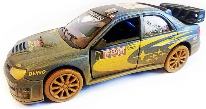 Modellino offroad Subaru Impreza WRC 2007 in metallo auto 1:36 con porte apribili e pull-back