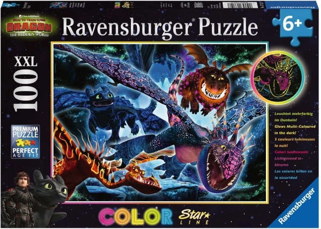 puzzle luminoso Come addestrare il drago 3 XXL 100 pezzi – Ravensburger