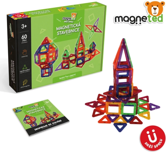 Costruzioni magnetiche Magneted da 60 pezzi