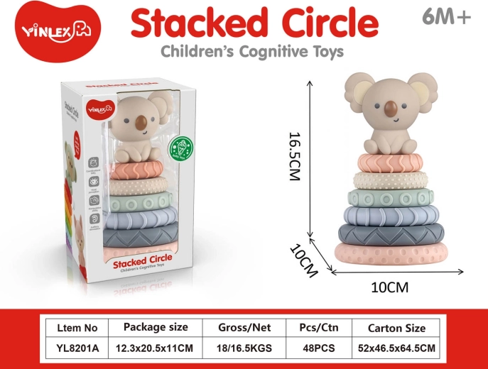 Piramide sensoriale colorata koala
