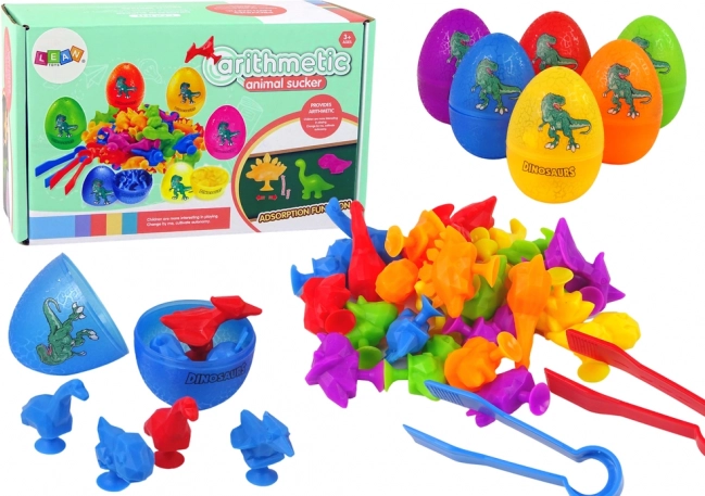 Figurine di dinosauri con ventose