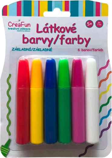 CreaFun colori per tessuto – set base 6×42 ml