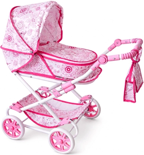 New Baby Monika Flowers carrozzina per bambole 2 in 1