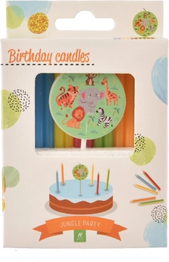 Candeline per torta Jungle 10 cm (11 pz)