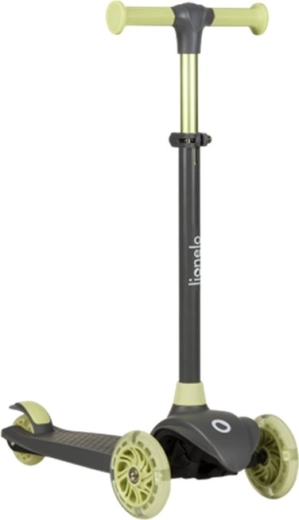 Monopattino a tre ruote per bambini LIONELO Jessy Grey Green con ruote LED