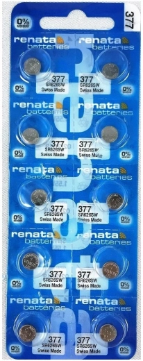 Batterie a bottone RENATA 377/376 1,55 V – confezione da 10 pezzi