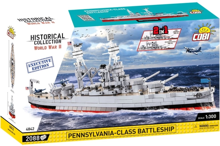 Cobi USS Arizona / USS Pennsylvania executive edition kit di costruzione nave da battaglia 2 in 1