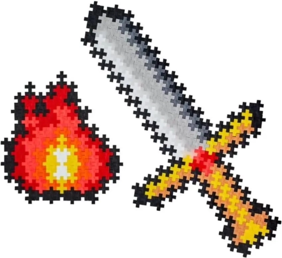Spada pixelata come decorazione