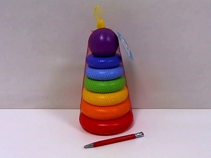Piramide impilabile con anelli e sfere (8 pezzi)