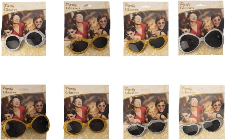 Occhiali UH glitter (accessorio da festa, 8 varianti)