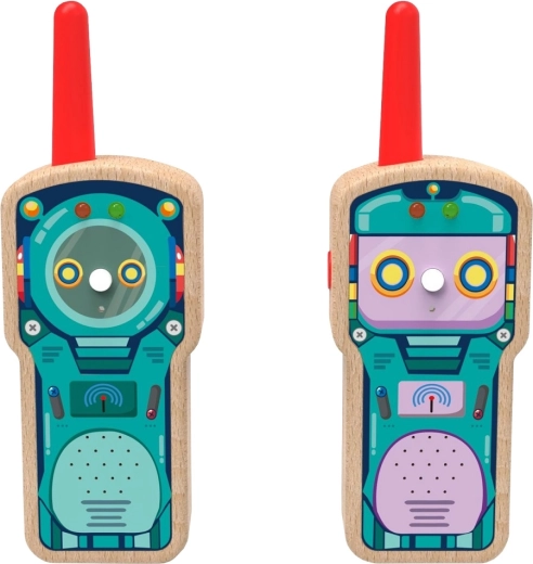 2Kids Toys walkie-talkie in legno per bambini robot (set da 2 pz)