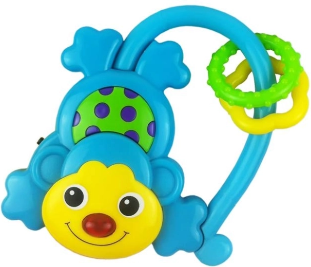 Sonaglio per bambini con suoni Baby Mix scimmietta blu