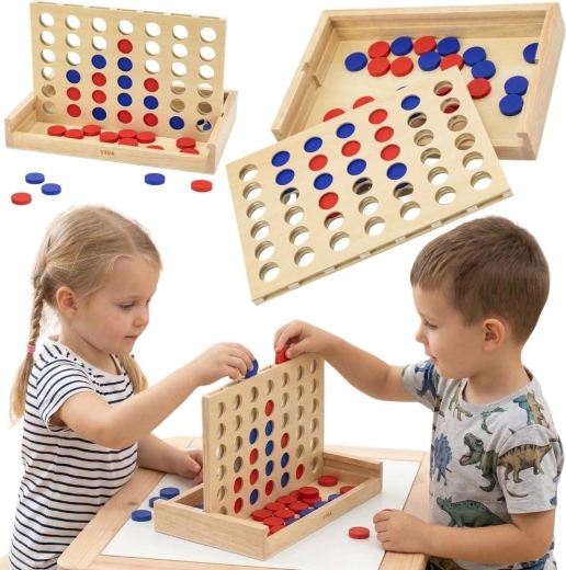 Gioco logico in legno Viga quattro in fila