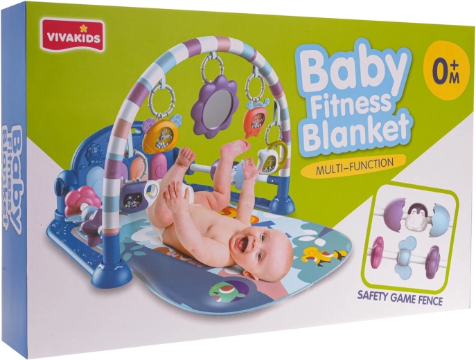 Tappeto gioco interattivo per neonati con pianoforte e accessori