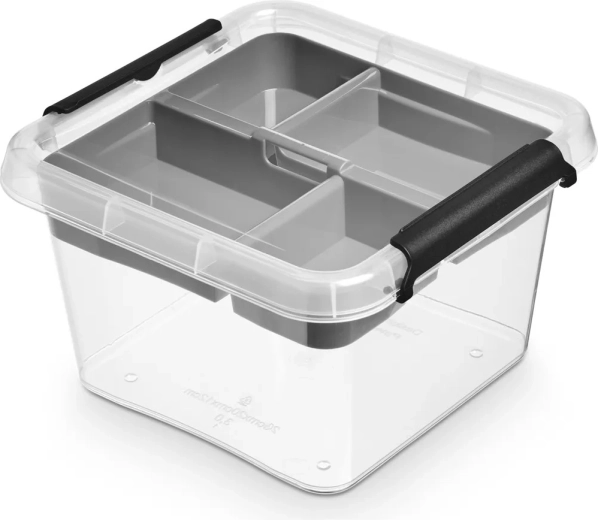 Simplestore insert contenitore portaoggetti con coperchio 3 l (20 × 20 × 12 cm)