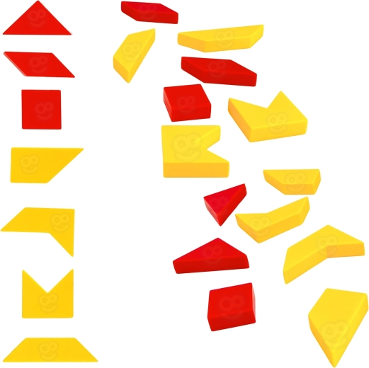 12 pezzi colorati da assemblare