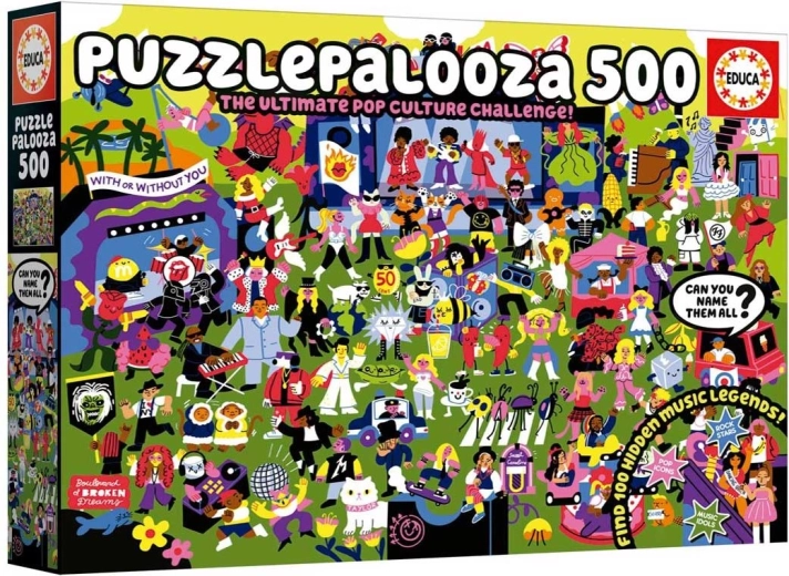 Educa puzzle Puzzlepalooza 500 pezzi – sfida di ricerca musicale