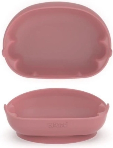 Ciotola in silicone con ventosa Bibado Learning Curve Blush