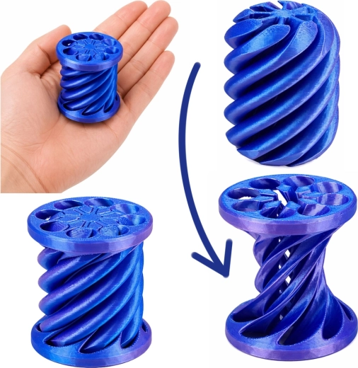 Struttura 3D a spirale per una rotazione fluida