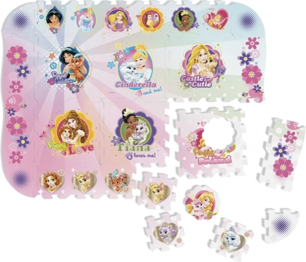 Tappeto puzzle in schiuma Disney Princess 120 × 90 cm