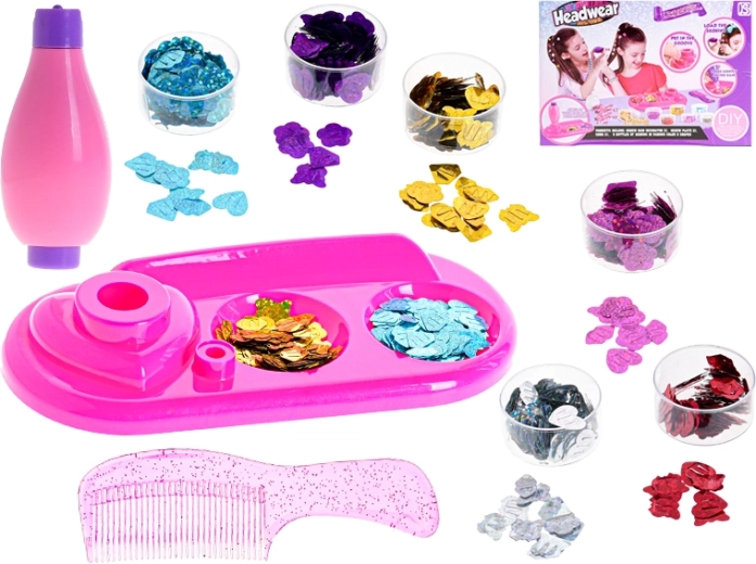 Set creativo per decorare i capelli in scatola