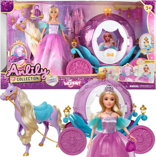 Woopie Royal bambola principessa Lily con carrozza magica