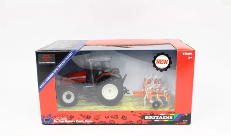 Britains Massey Ferguson 6290 trattore con coltivatore 1:32
