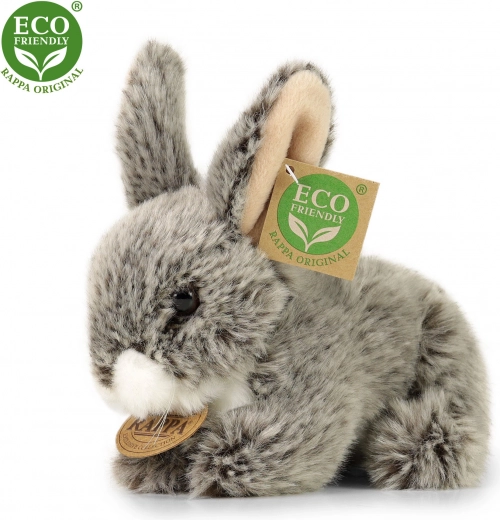 Coniglio di peluche grigio scuro sdraiato 17 cm ECO friendly