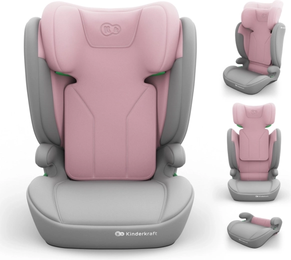 Seggiolino auto Kinderkraft i-spark 2 plus i-size 100–150 cm rosa