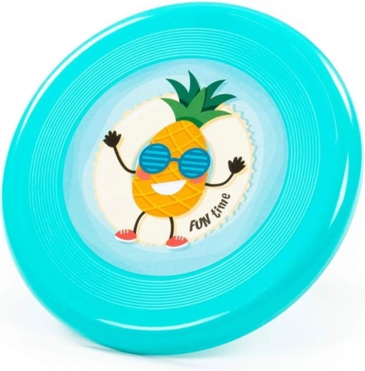 Disco volante frisbee con motivo ananas turchese - 1 pezzo