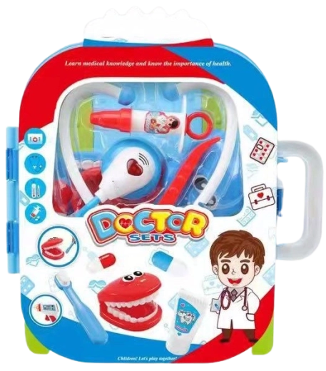 Valigetta medica trolley per bambini con stetoscopio