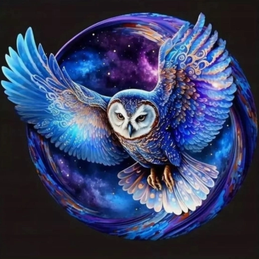 Pittura diamante Gufo notturno 30 × 40 cm