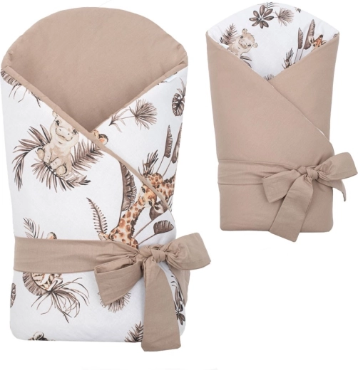 Fascia avvolgibimbo doppia faccia NEW BABY Safari 80 × 80 cm