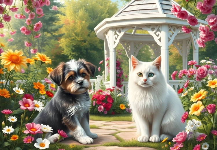 Bluebird puzzle Compagni in giardino 1000 pezzi