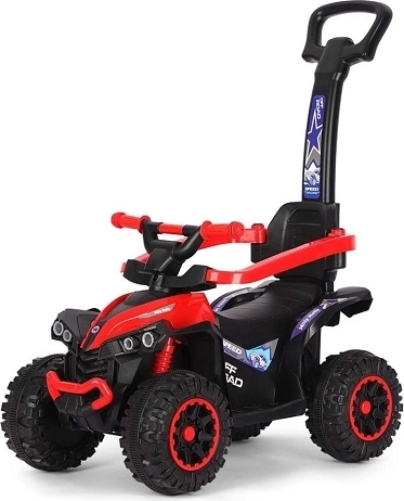 Cavalcabile per bambini quad Wild rosso con maniglione di guida