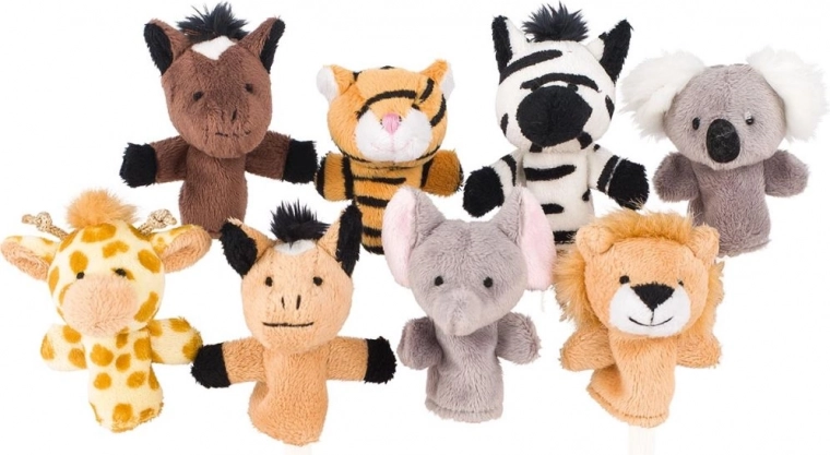 Set di burattini da dito – animali selvatici, 8 pezzi