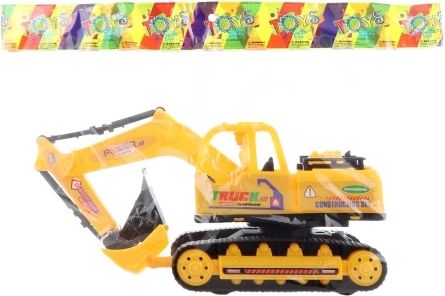 Escavatore cingolato in plastica con bulldozer 2 in 1 a frizione 27 cm - 1 pezzo