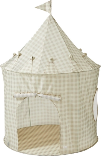 Tenda per bambini 3 Sprouts recycled gingham beige