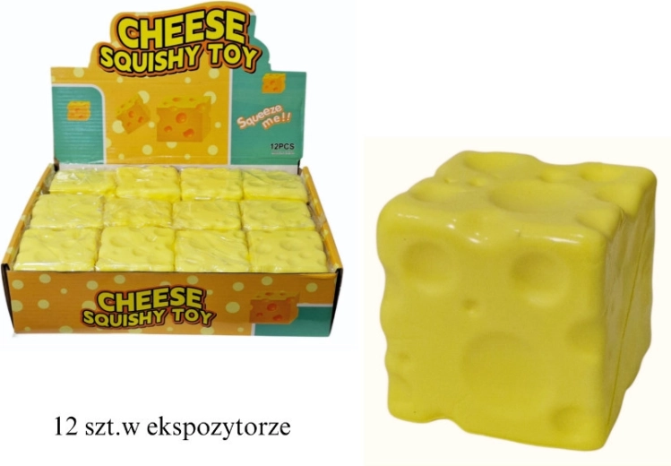 Pallina antistress da schiacciare a forma di formaggio - 1 pezzo