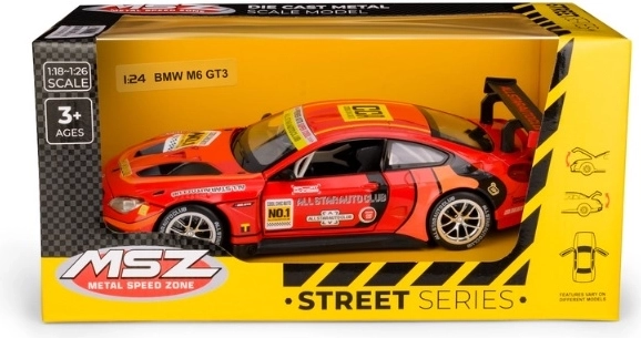 Modello da collezione BMW M6 GT3 in scala 1:24, rosso
